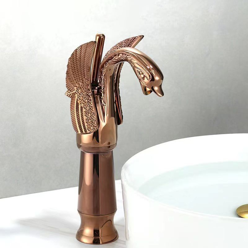 Skorter | Full brass bathroom sink faucet hot and cold water single lever sink faucet