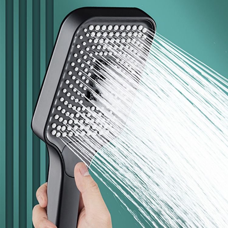 Skorter | Modern Rectangular Hand Shower in Black 3 Spray Wall Mounted Hand Shower