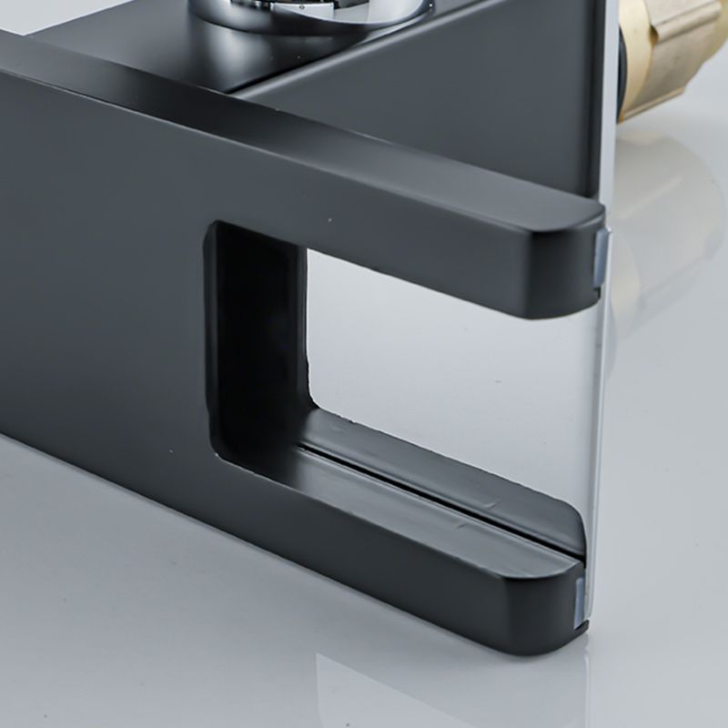 Skorter | Waterfall basin mixer tap square lever handle with LED three-color light