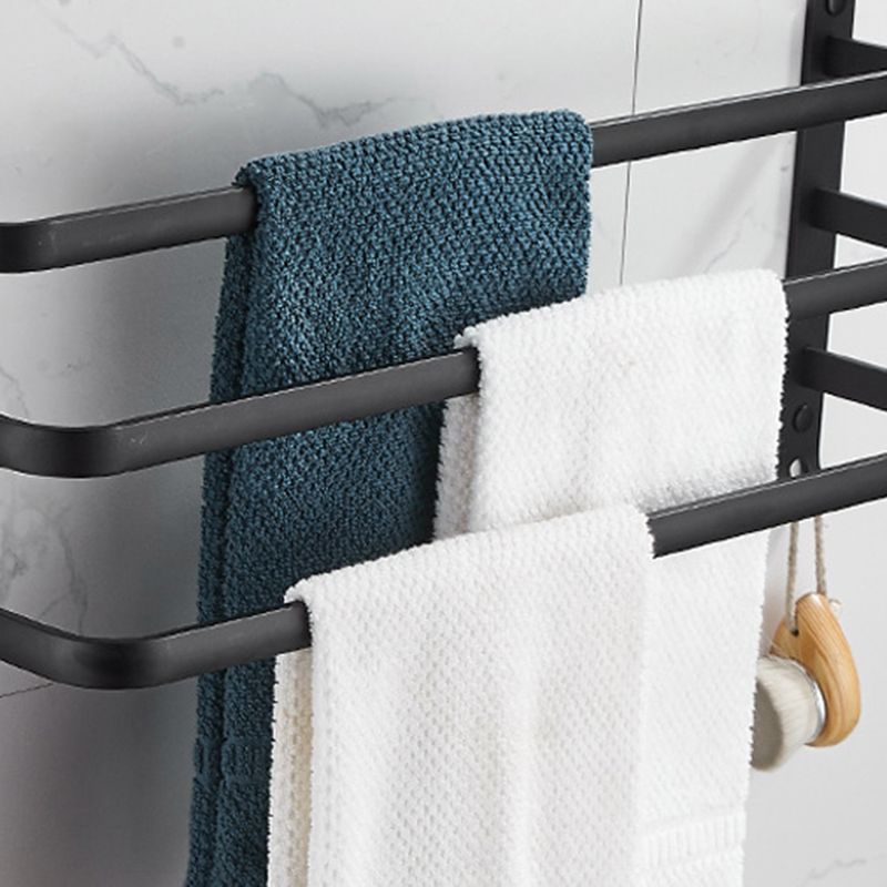 Skorter | Modern black aluminum bathroom furniture set towel bar bathroom fittings
