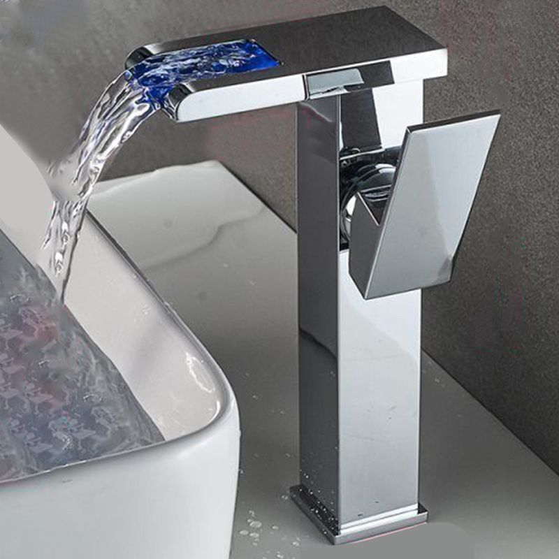 Skorter | Modern Faucet for Sink Brass Lever Handles LED Waterfall Sink Mixer