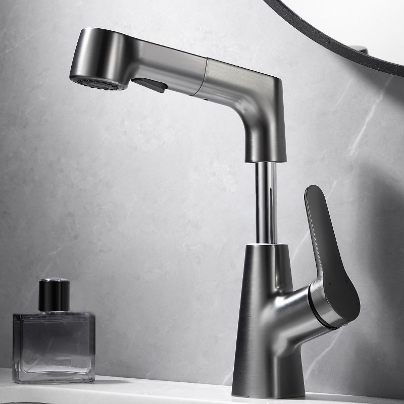 Skorter | 1-Handle Brush Nickel Widespread Faucet Single Hole Bathroom Vessel Faucet with Brass