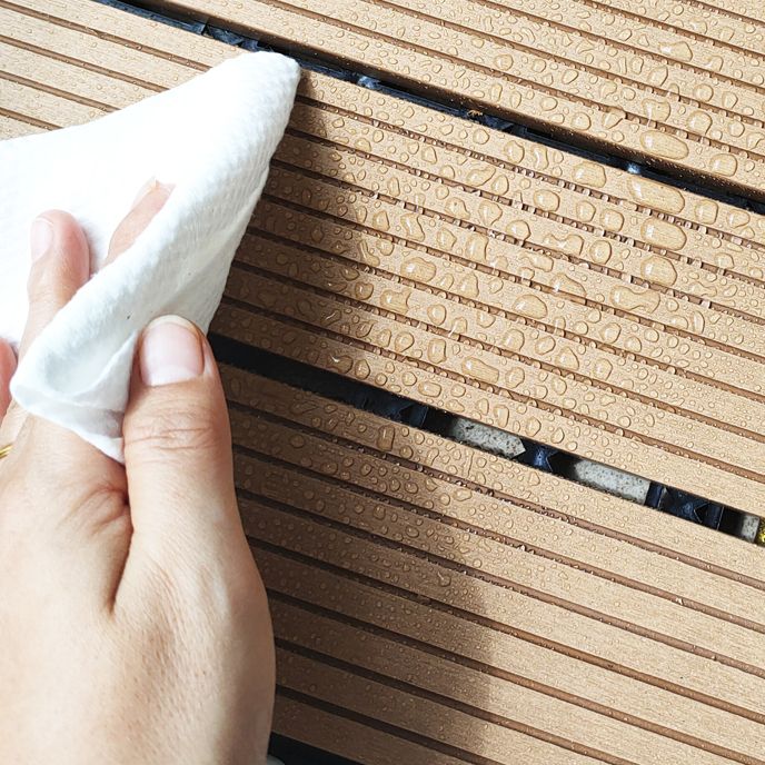 Skorter | 11 Pack 12" X 12" Square Deck/Patio Tiles Snap Fit for Outdoor Patio Tiles
