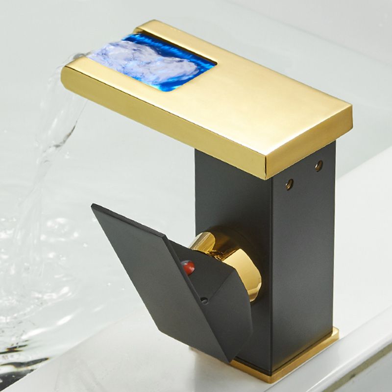 Skorter | Modern Waterfall Spout Sink Faucet with LED Brass Sink Faucet