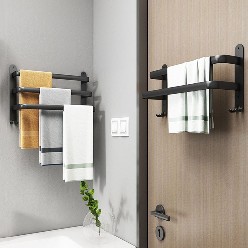 Skorter | Modern black aluminum bathroom furniture set towel bar bathroom fittings