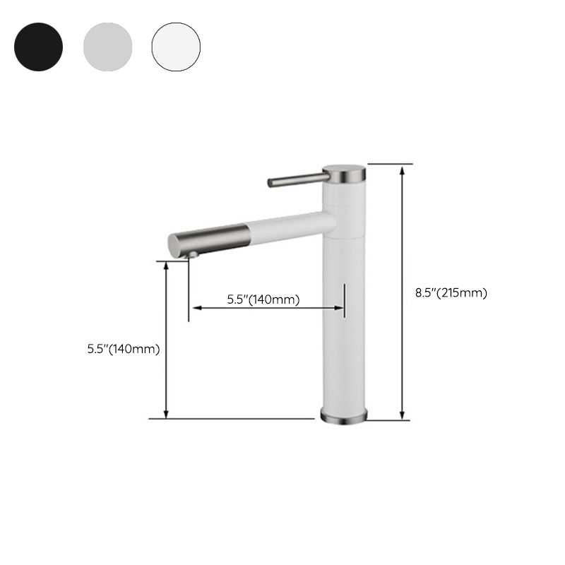 Skorter | Modern Vessel Sink Faucet Stainless Steel Single Handle Low Arc Pull Down Vessel Faucet