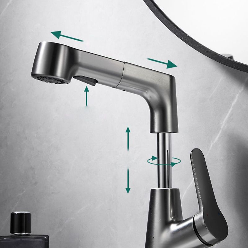 Skorter | 1-Handle Brush Nickel Widespread Faucet Single Hole Bathroom Vessel Faucet with Brass