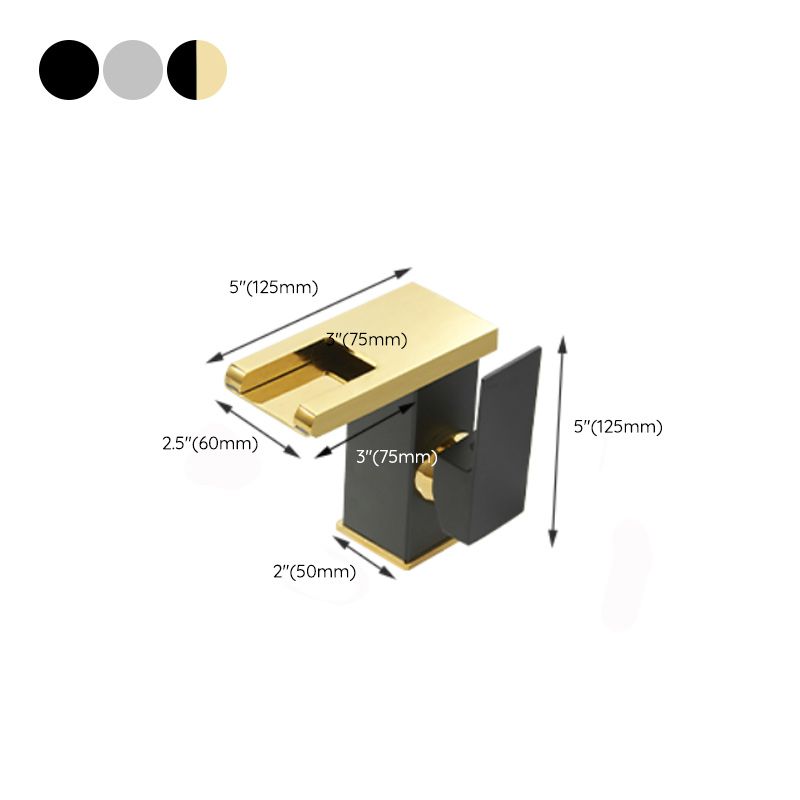 Skorter | Modern Waterfall Spout Sink Faucet with LED Brass Sink Faucet