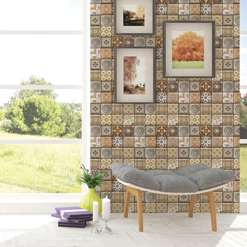 Skorter | Pattern Matte Color Stone Peel and Stick Mosaic Tile Peel and Stick Tile Set of 5