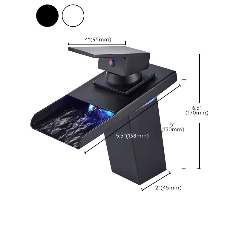 Skorter | Single-Handle Basin Faucet 1-Hole Widely Used Bathroom Sink Faucet with LED Lighting