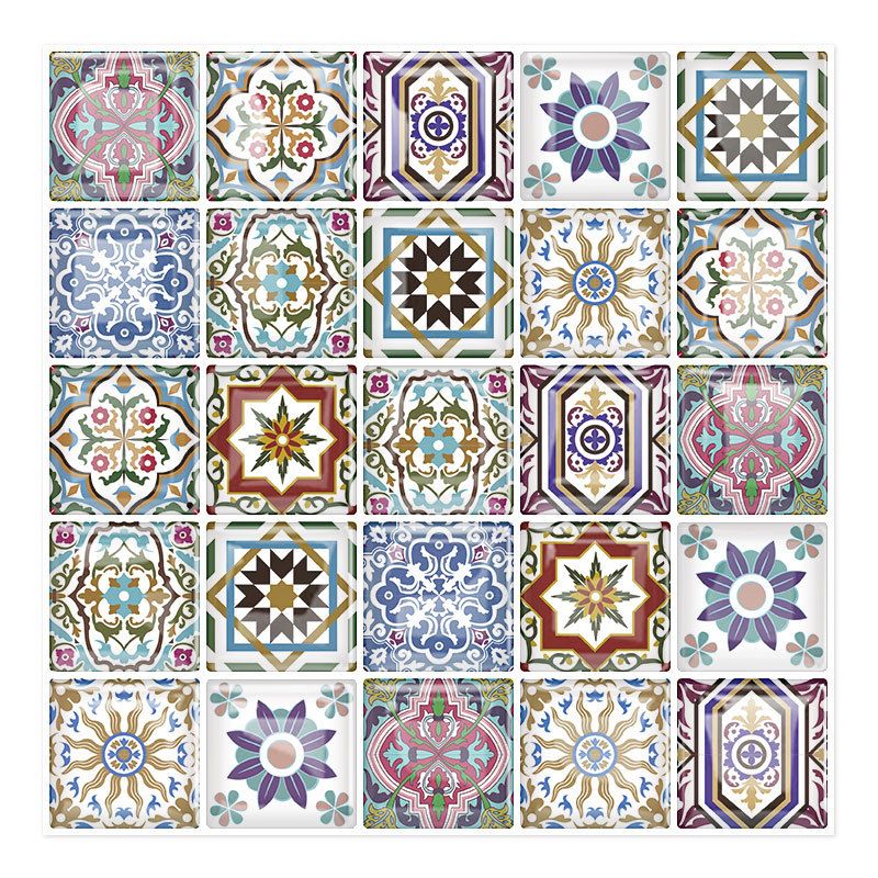 Skorter | 12"x 12" Resin Mosaic Tiles Square Self-Adhesive Tiles for Backsplash & Wall Tile