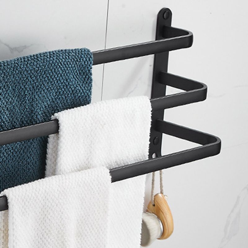 Skorter | Modern black aluminum bathroom furniture set towel bar bathroom fittings