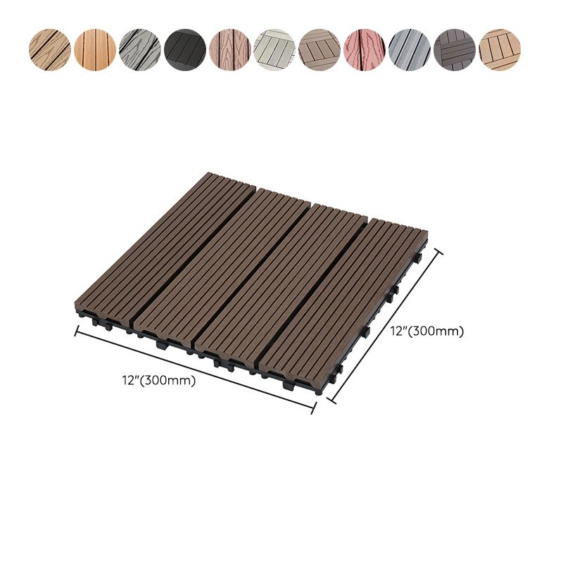 Skorter | 12" X 12" Deck/Patio floor tiles 4-Slat Square for outdoor patio tiles