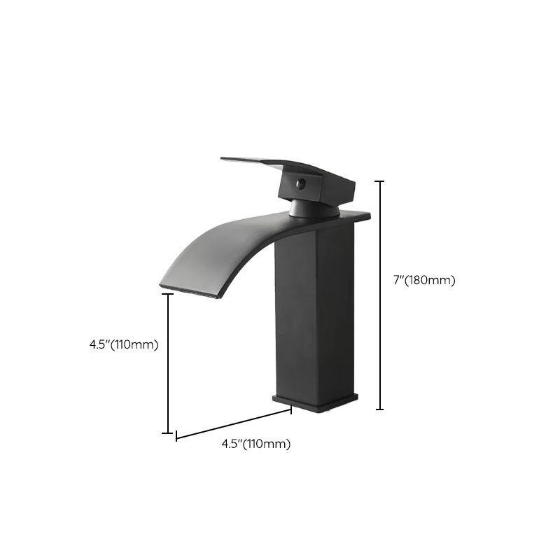 Skorter | Modern Waterfall Spout Sink Faucet with LED Brass Sink Faucet