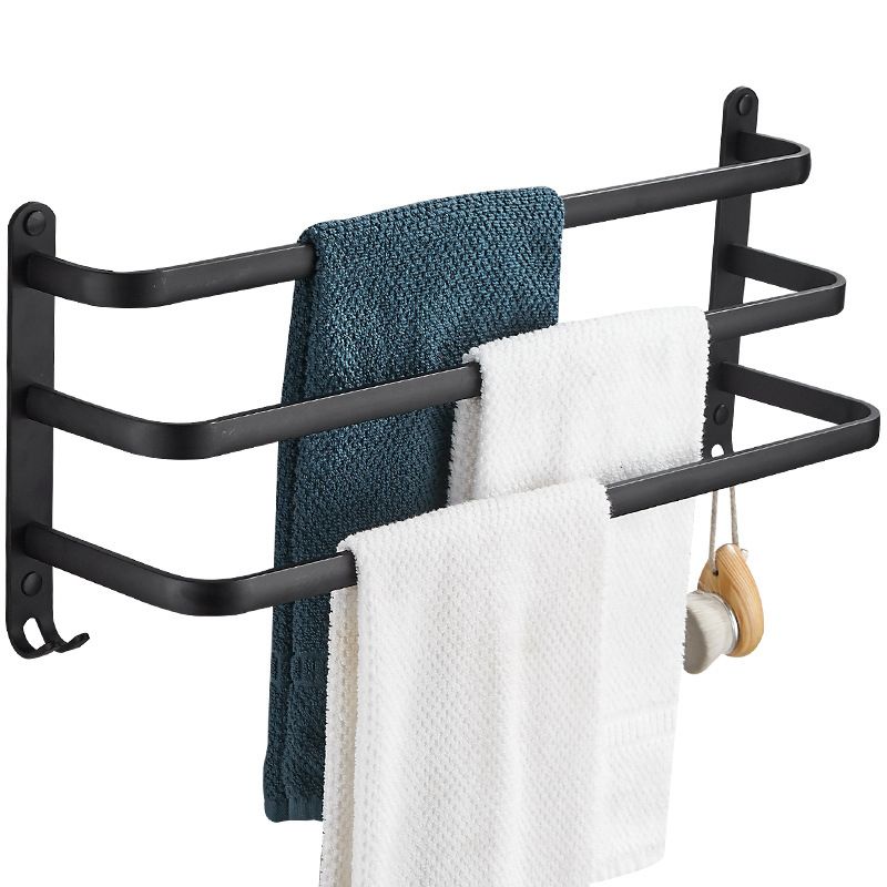 Skorter | Modern black aluminum bathroom furniture set towel bar bathroom fittings
