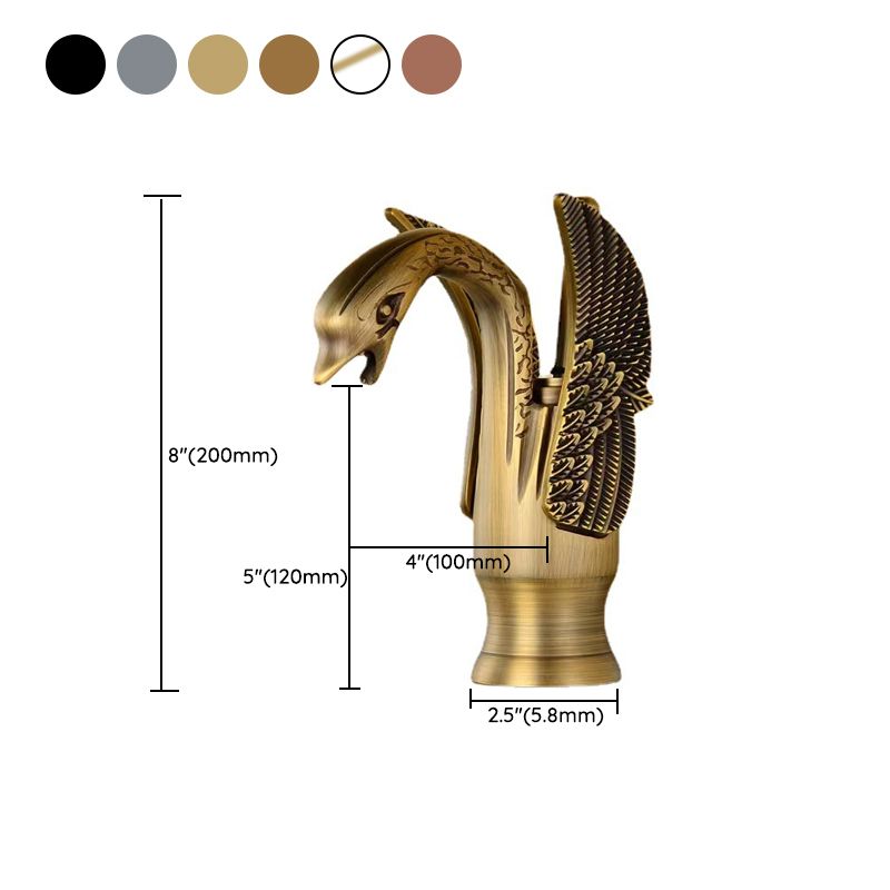 Skorter | Full brass bathroom sink faucet hot and cold water single lever sink faucet
