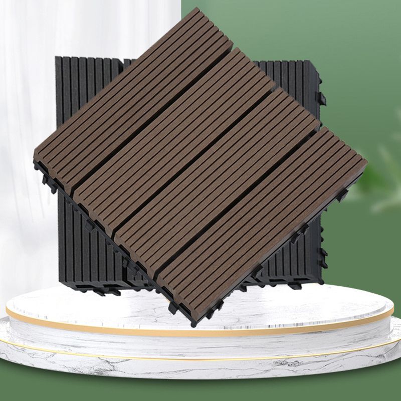 Skorter | 12" X 12" Deck/Patio floor tiles 4-Slat Square for outdoor patio tiles