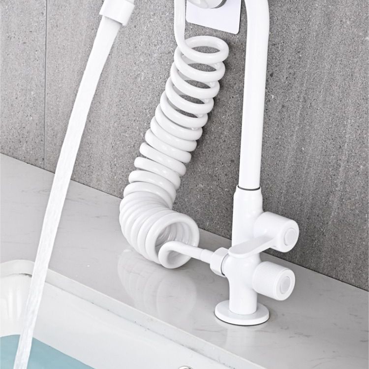 Skorter | Single Cold Water Valve Uniform Color High Arc Deck Mounted Bathtub Faucet