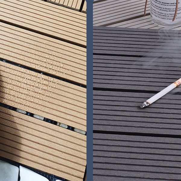 Skorter | 11 Pack 12" X 12" Square Deck/Patio Tiles Snap Fit for Outdoor Patio Tiles