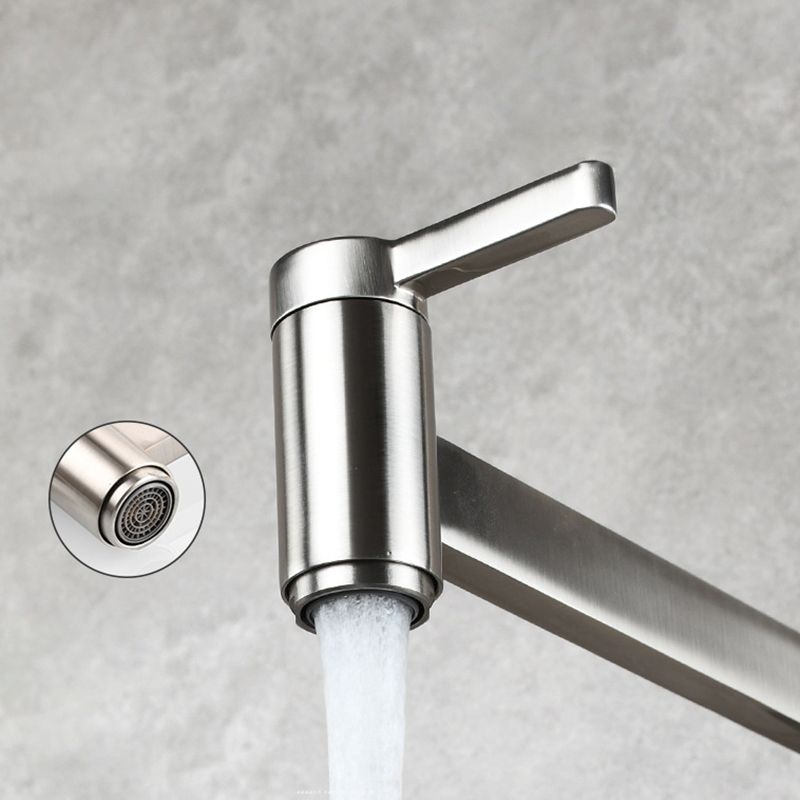 Skorter | 1-handle brushed nickel widespread faucet 1 hole wall-mounted bathroom faucet with brass