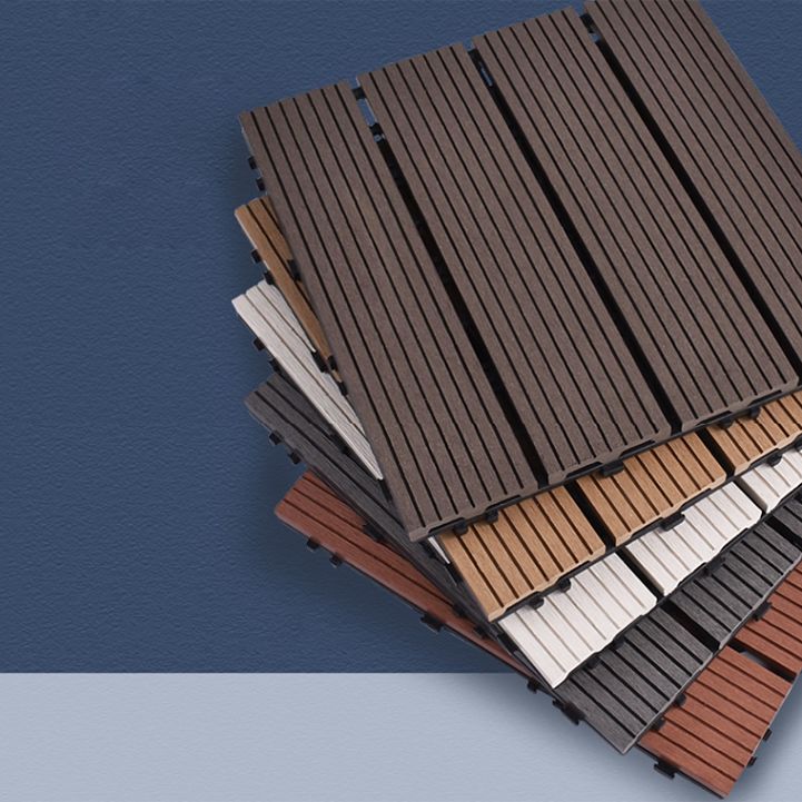 Skorter | 11 Pack 12" X 12" Square Deck/Patio Tiles Snap Fit for Outdoor Patio Tiles