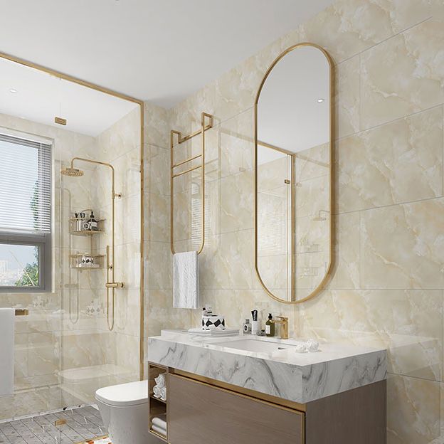 Skorter | 12" x 24" Marbling Single Panel Waterproof Splashback Wall Tile for Bathroom
