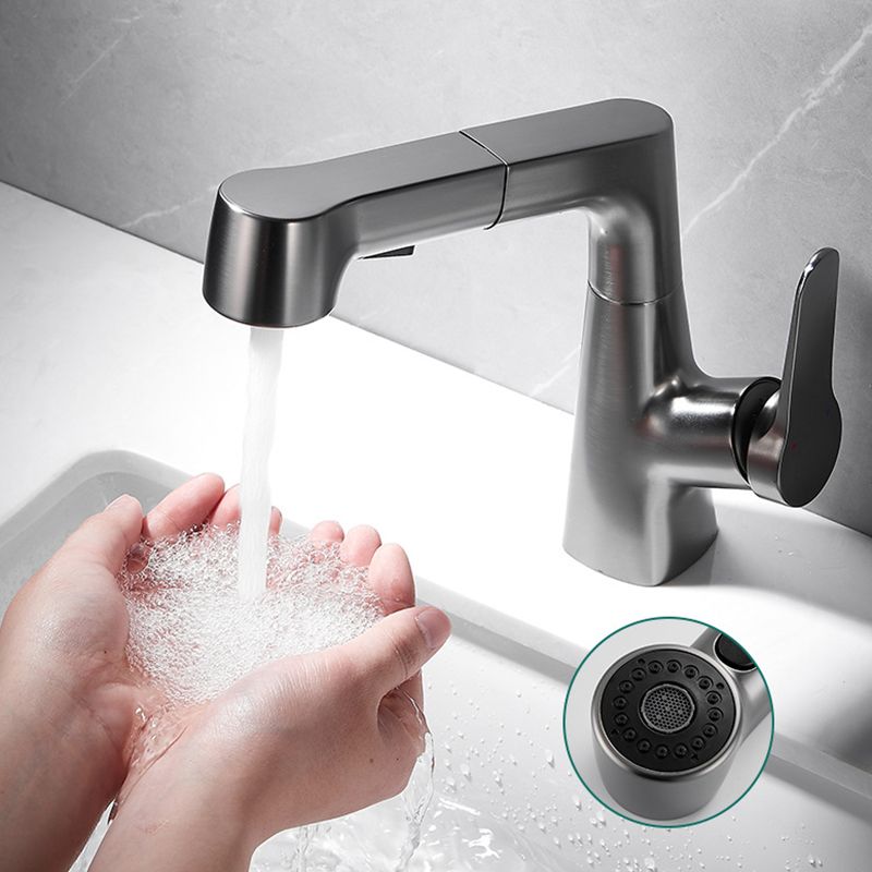 Skorter | 1-Handle Brush Nickel Widespread Faucet Single Hole Bathroom Vessel Faucet with Brass