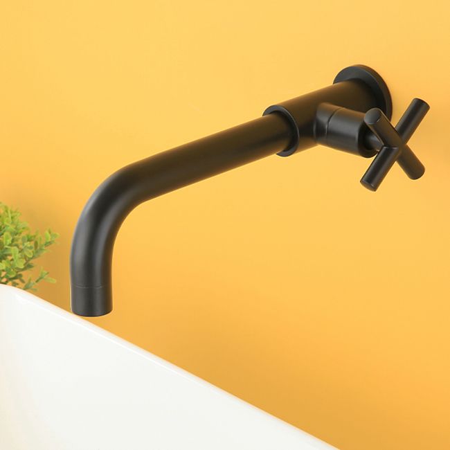 Skorter | Widely used wall-mounted bathroom sink faucet cross handle low arch faucet