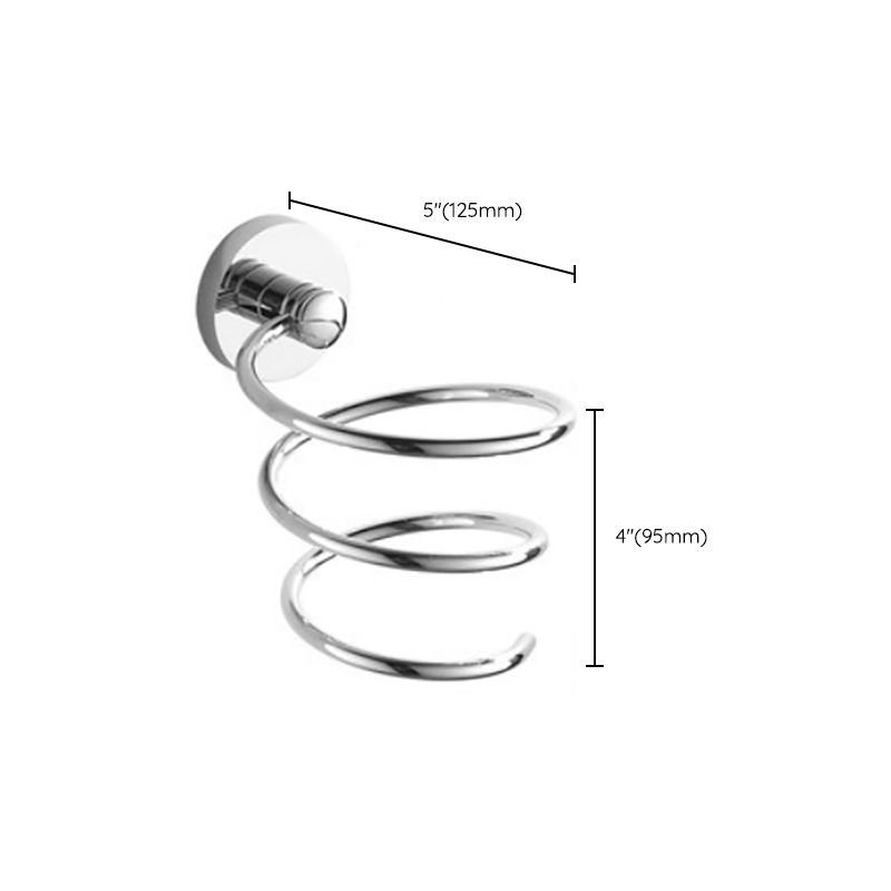 Skorter | Polished Chrome Modern Bathroom Accessory Set Silver Towel Holder/Bath Shelf