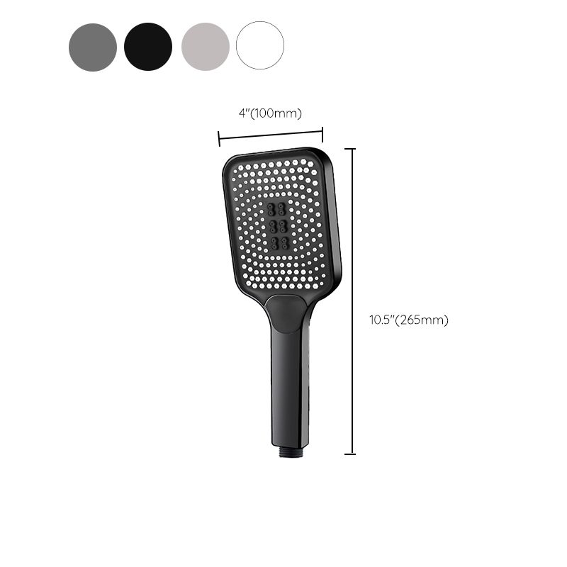 Skorter | Modern Rectangular Hand Shower in Black 3 Spray Wall Mounted Hand Shower