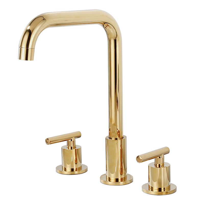 Skorter | Modern 2-Handle Bathroom Sink Faucet 3-Hole Widespread Bathroom Faucet