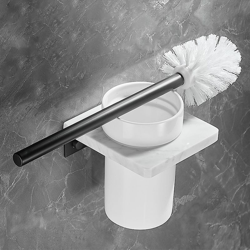 Skorter | Metal and Marble Bathroom Hardware Set as a Single Piece or as a Set in Black