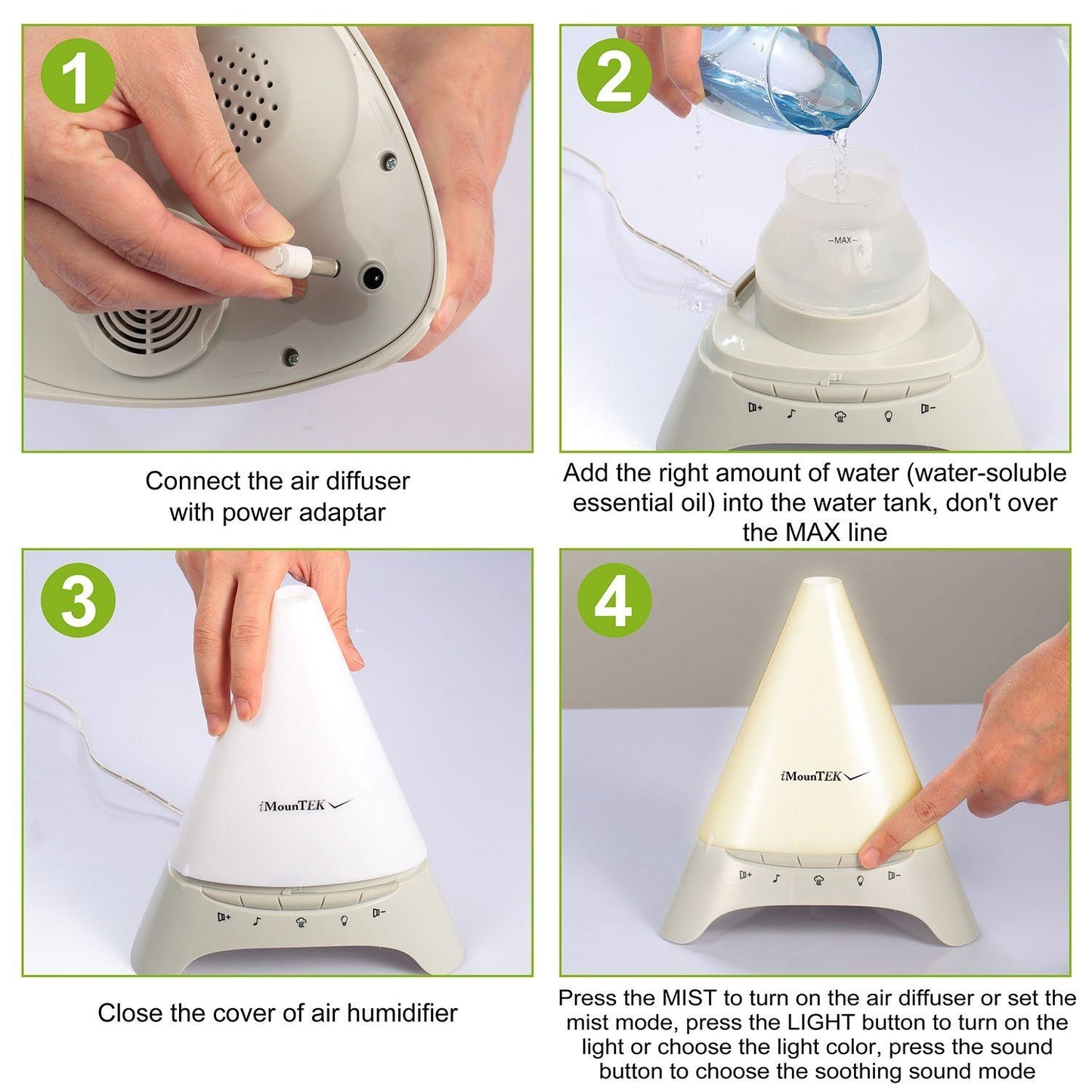 Skorter | 120ml Cooling mist humidifier Ultrasonic aroma essential oil diffuser