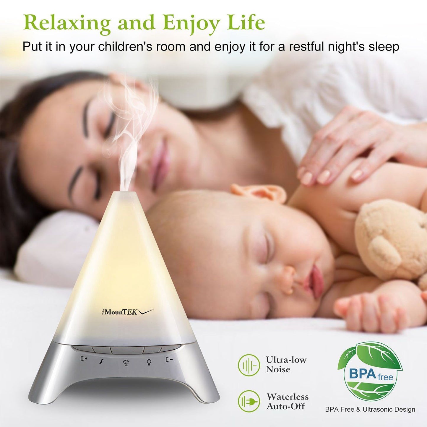Skorter | 120ml Cooling mist humidifier Ultrasonic aroma essential oil diffuser