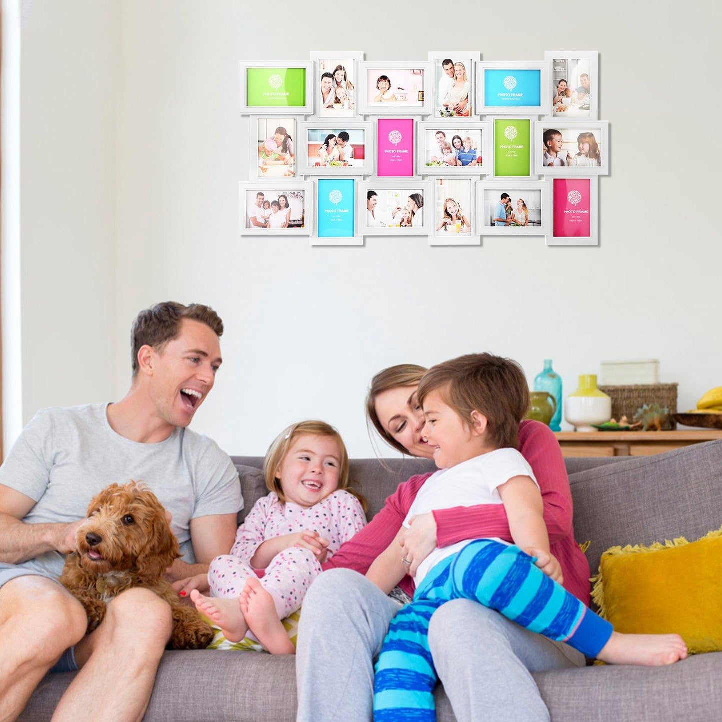 Skorter | 12/18 Picture Frames Collage for Pictures in 4" x 6" Glass Protection