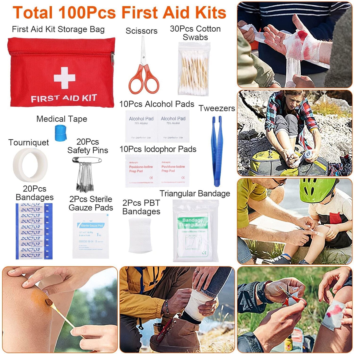 Skorter | 125-Pieces: Emergency Survival Gear Tactical for Outdoor Adventures
