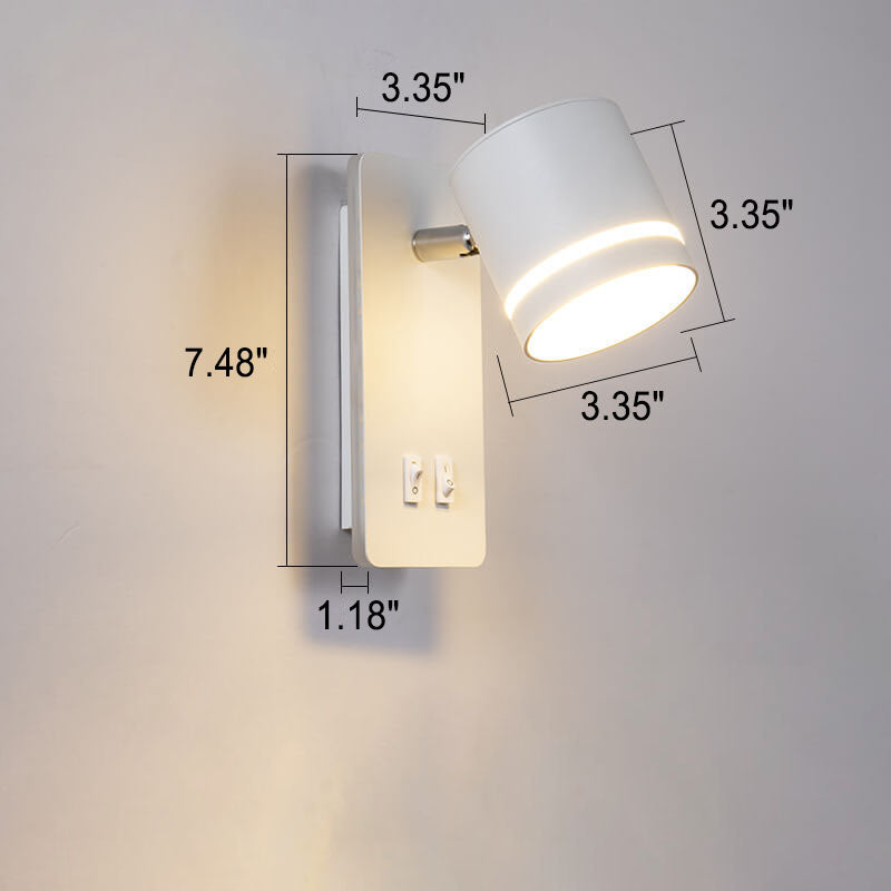 Skorter | Minimalistic rectangular spotlight swivel LED reading wall lamp