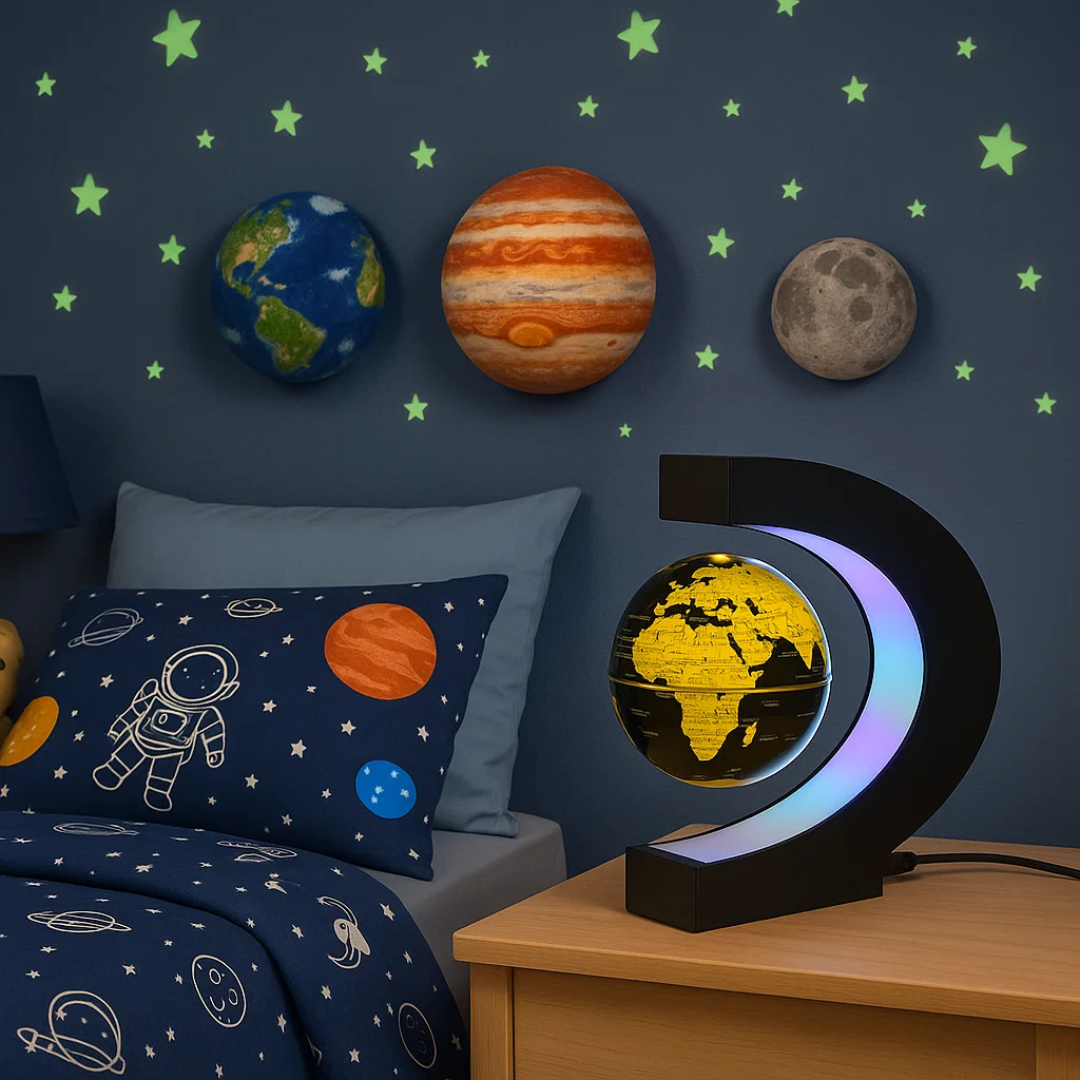 Skorter | AstroGlobe LED World Globe – Floating Globe Lamp with Magnetic Suspension
