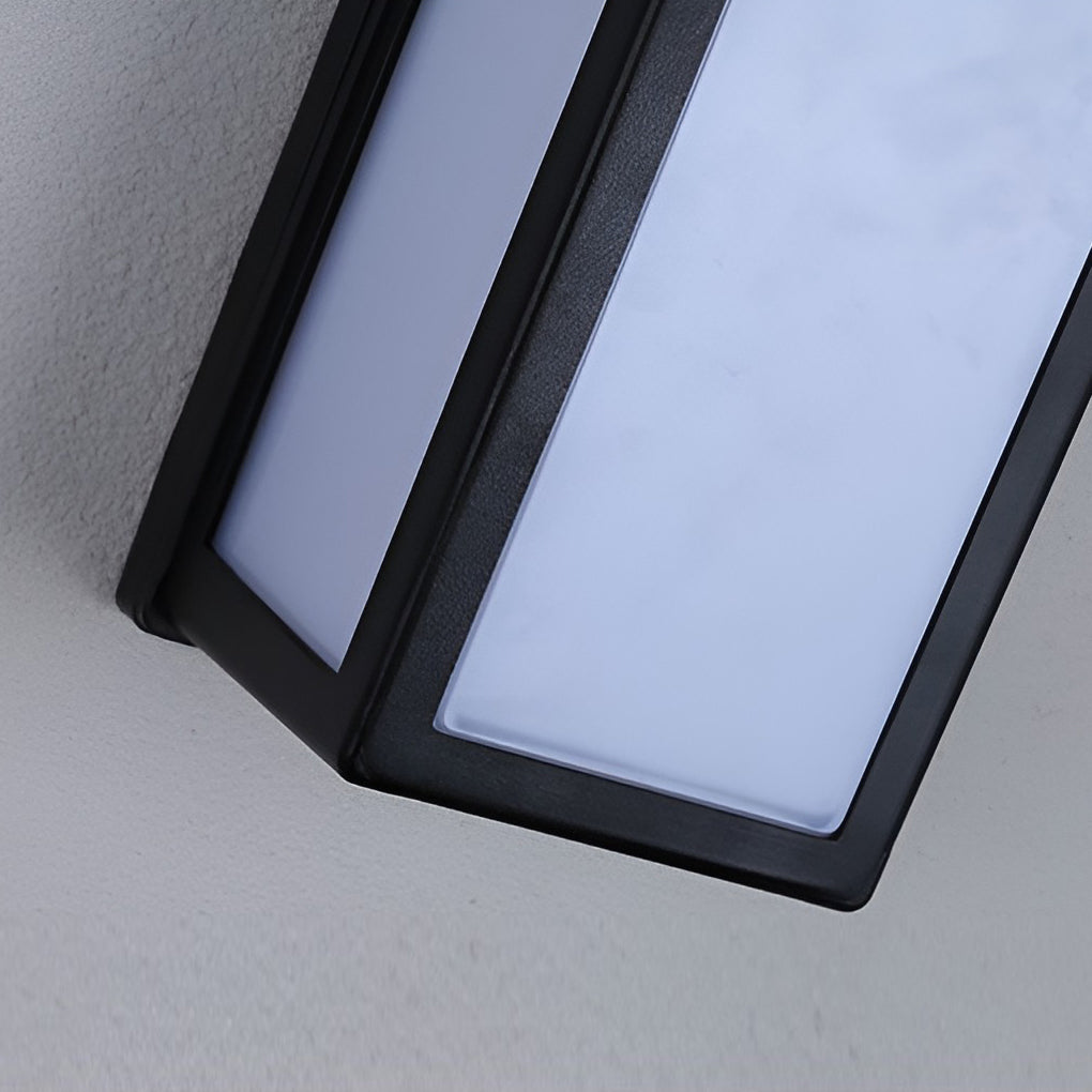 Skorter | Rectangular LED waterproof motion sensor black contemporary wall lamp