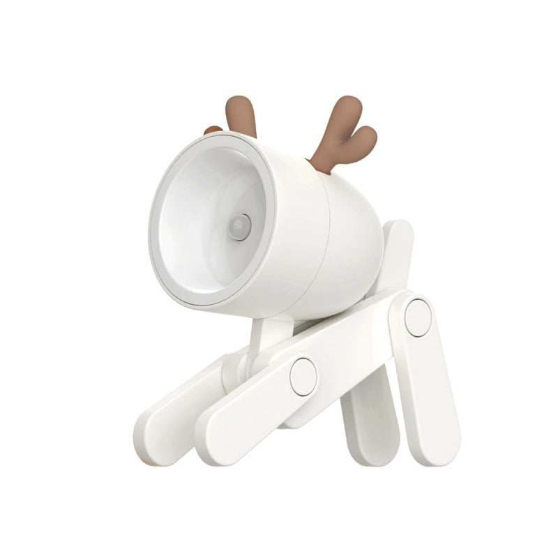 skorter | Mini LED Cute Cartoon Animals Puppies Deer Night Light, Adjustable Small Phone Holder Desk Lamp
