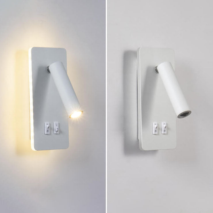 Skorter | Minimalistic rectangular spotlight swivel LED reading wall lamp