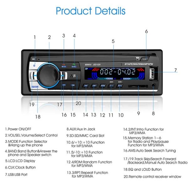 Skorter | 12V Bluetooth Car Stereo