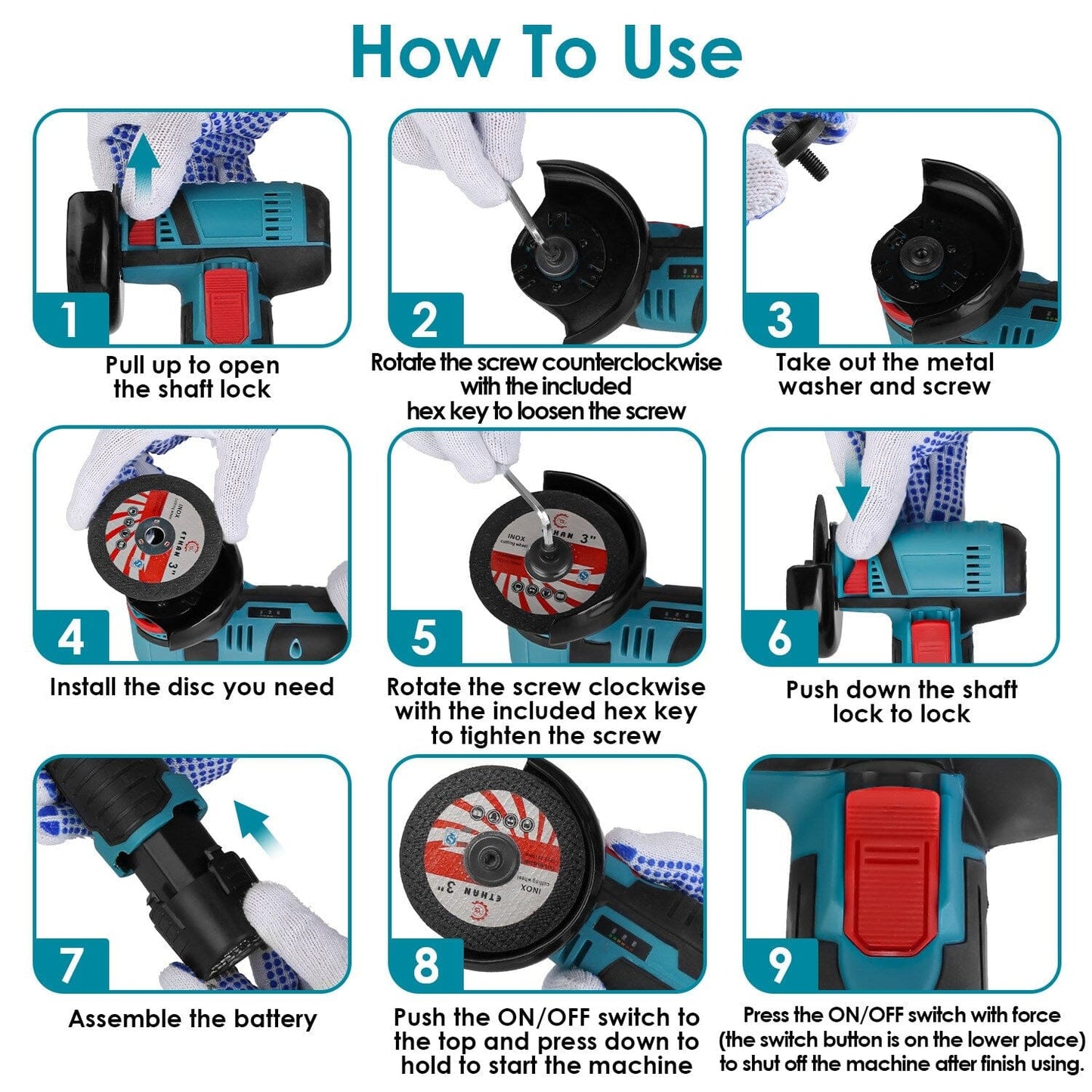 Skorter | 12V Wireless Mini Angle Grinder