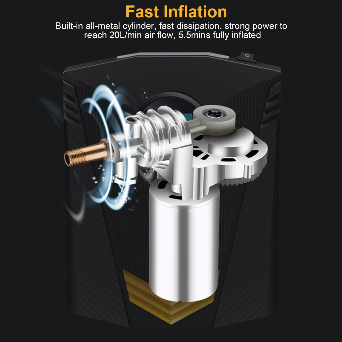 Skorter | 12V DC 100W 150PSI Digital Tire Inflator