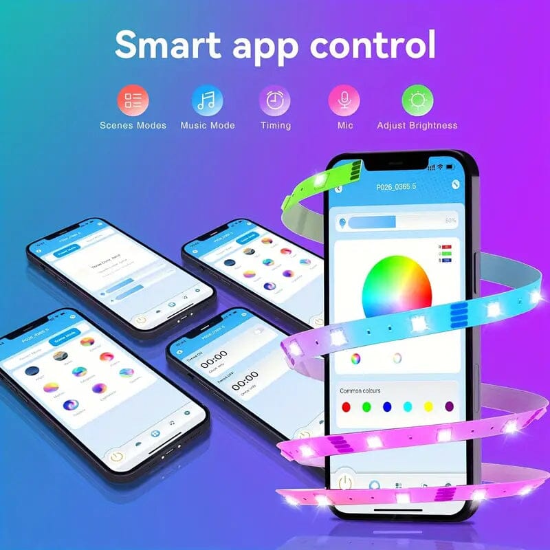 Skorter | 130 Ft. RGB 24V LED strips with app-controlled remote