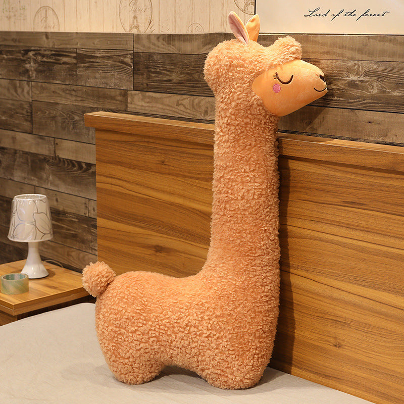 Skorter | 130cm Beautiful Alpaca Plush Toy Japanese Alpaca Soft Filled Cute Sheep Llama Animal Dolls Sleep Pillow Home Bed Decoration Gift