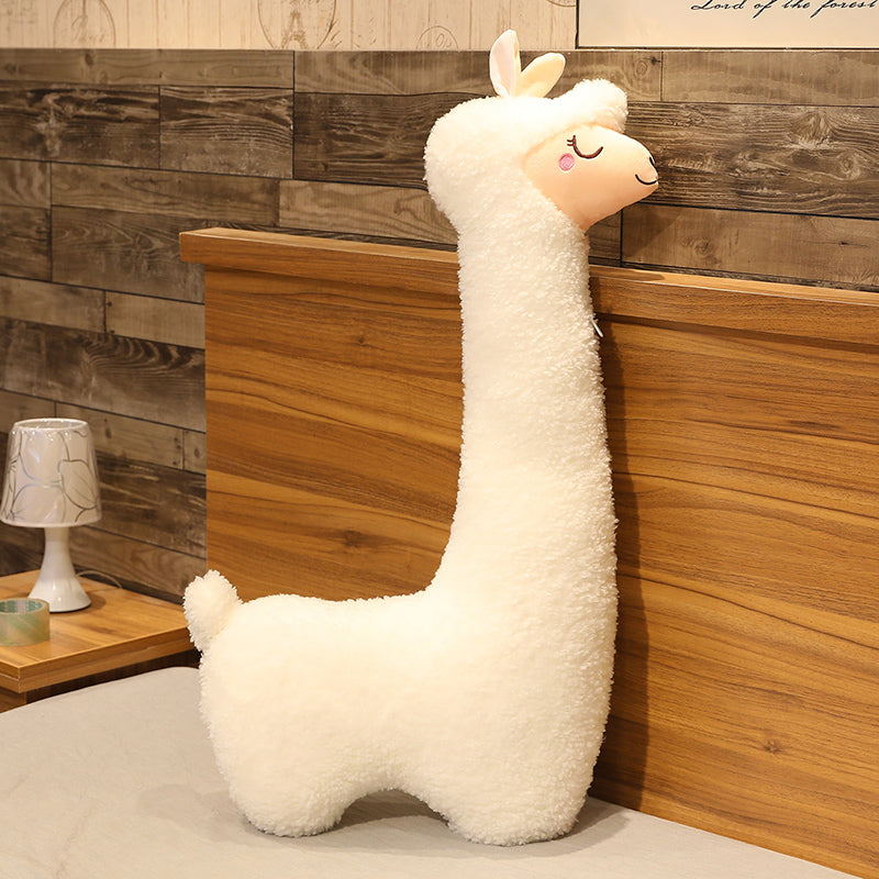 Skorter | 130cm Beautiful Alpaca Plush Toy Japanese Alpaca Soft Filled Cute Sheep Llama Animal Dolls Sleep Pillow Home Bed Decoration Gift