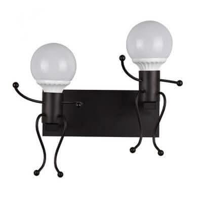 Skorter | Metal Master - Robot Wall Lamp of Wrought Iron
