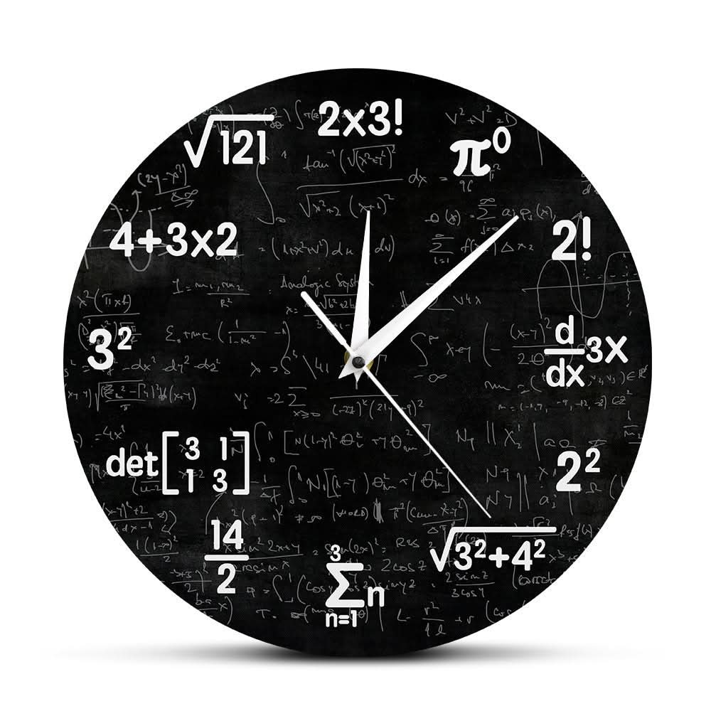 Skorter | Mathematical Wall Clock with Black Symbol Design