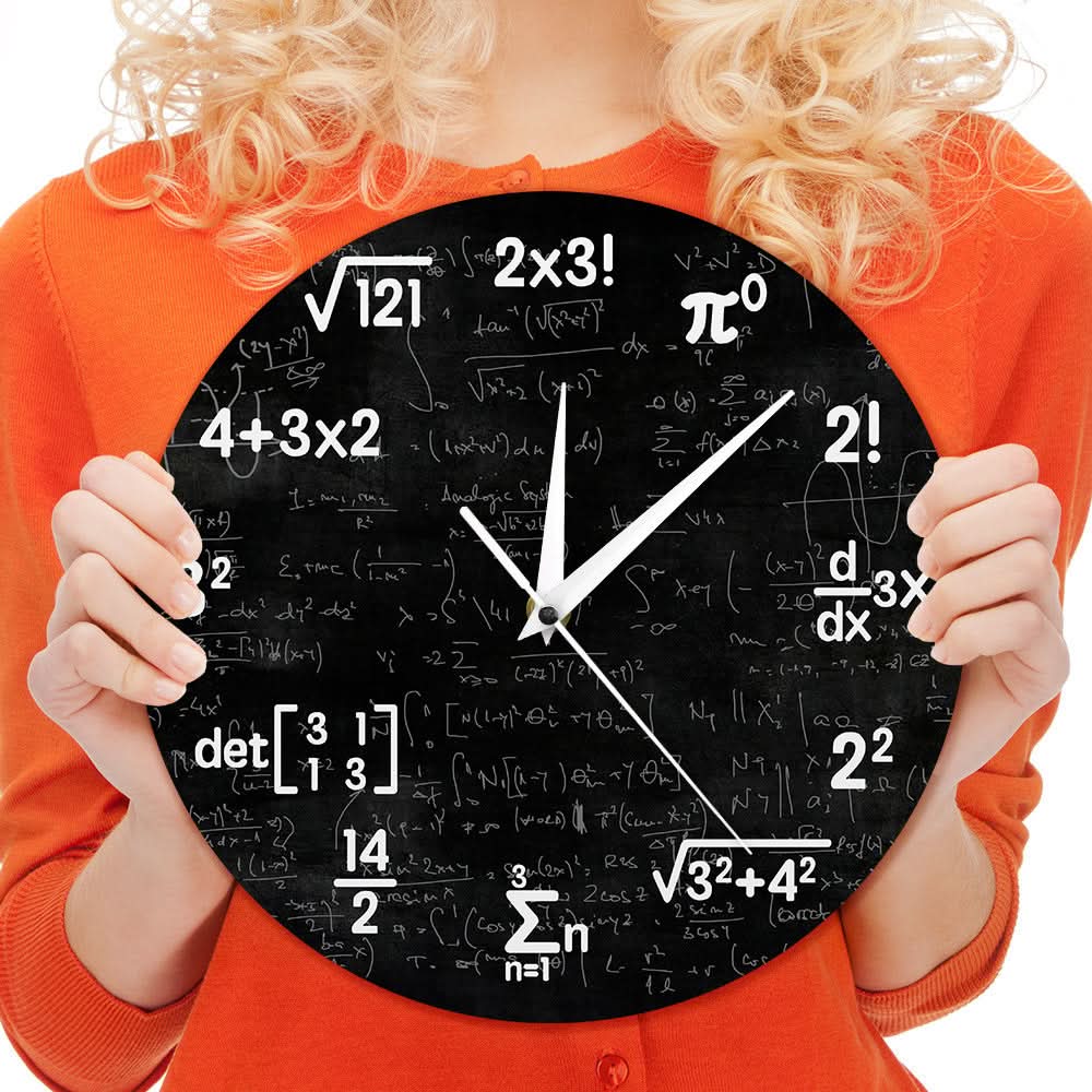 Skorter | Mathematical Wall Clock with Black Symbol Design
